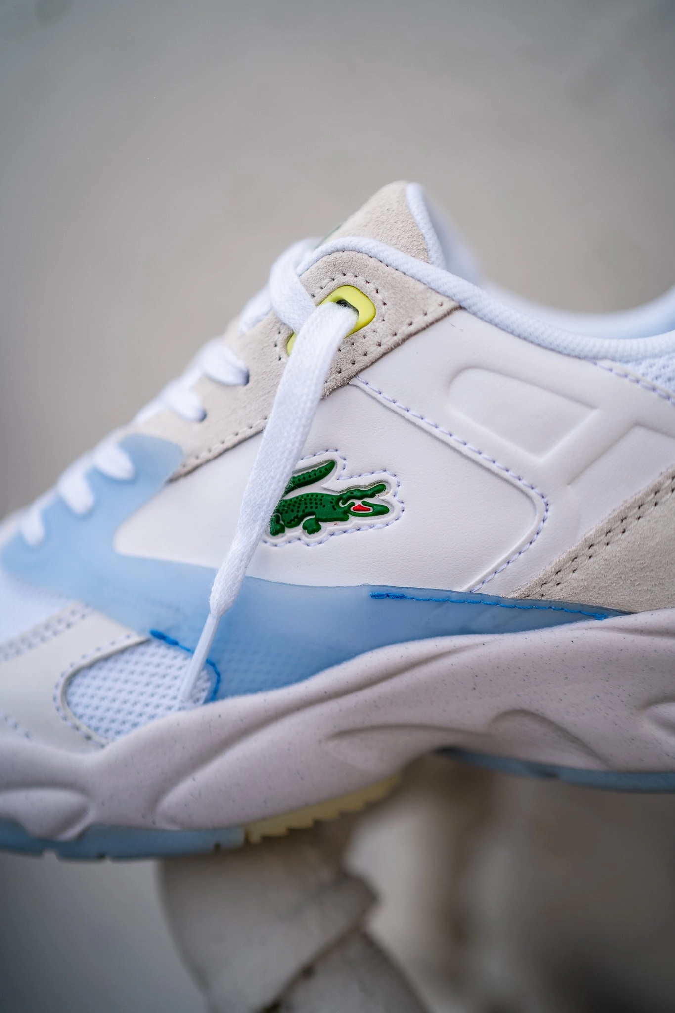 Reinforced Heel Guard Lacoste Storm 96 LO (White/Lt Blue)