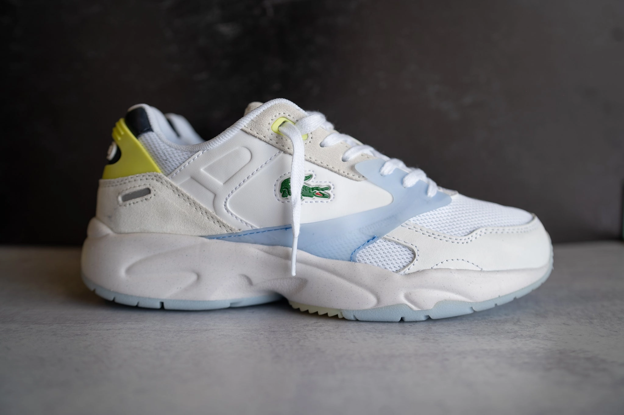 Lacoste Storm 96 LO (White/Lt Blue) Chic Fit