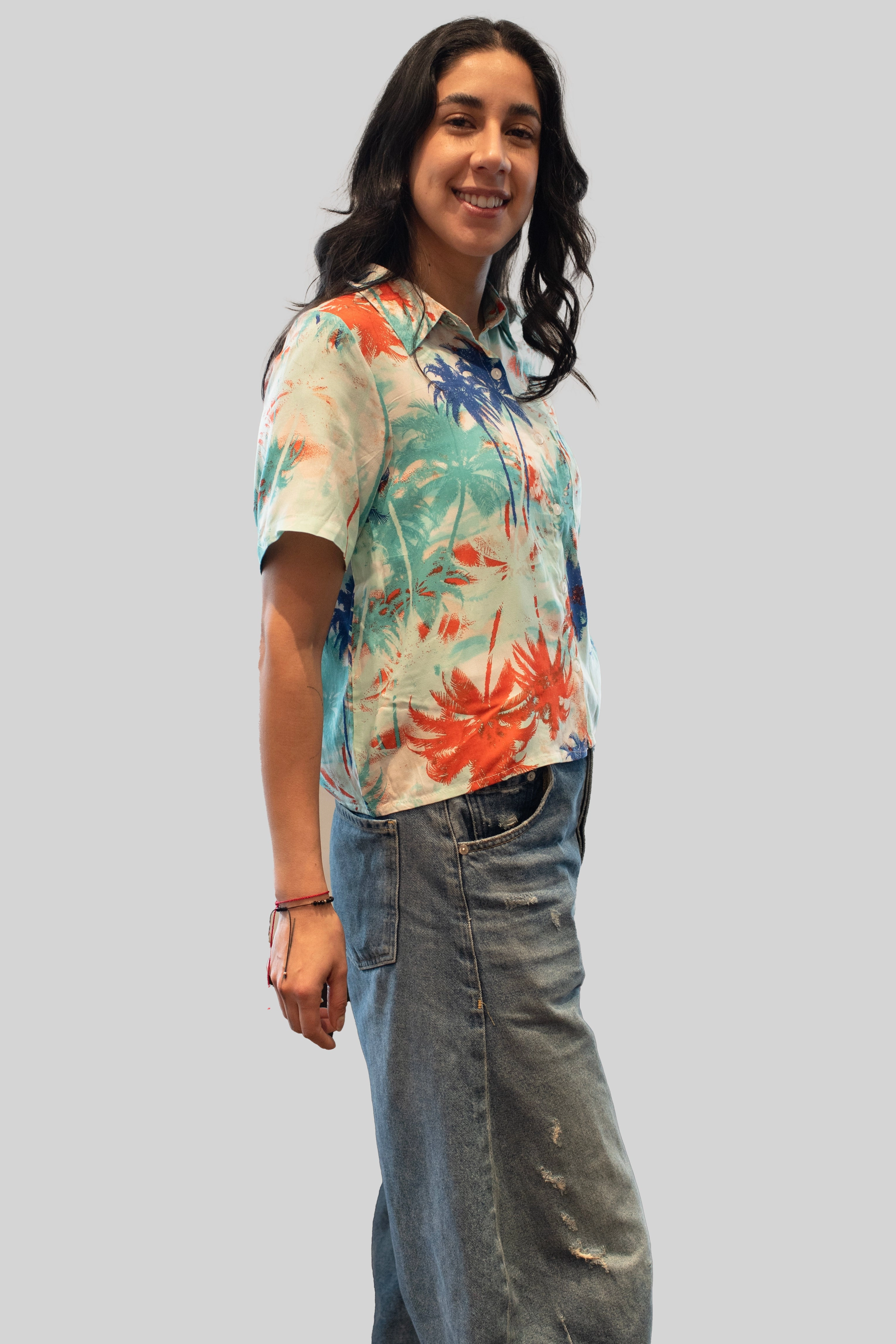 PALM TREE SHORT SLEEVE SHIRT FadeResistantColors