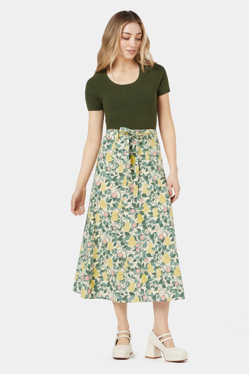 Pear Vine Midi Skirt Collector??s Item Cozy Vibes