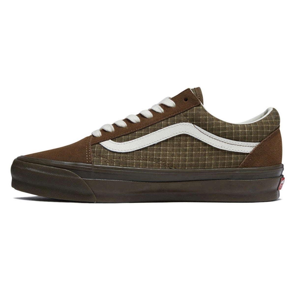 High Mobility Extended Heel Support Vans Old Skool MTE Shoes - Washed Ripstop Sepia
