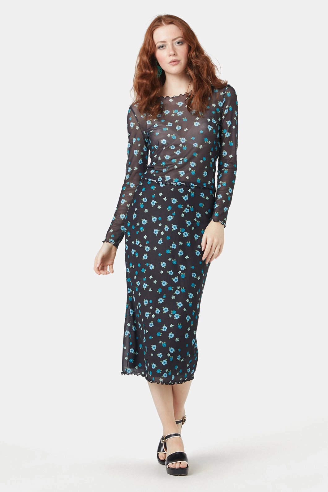 Seasonal Must Have Style Layering Petal Mesh Skirt