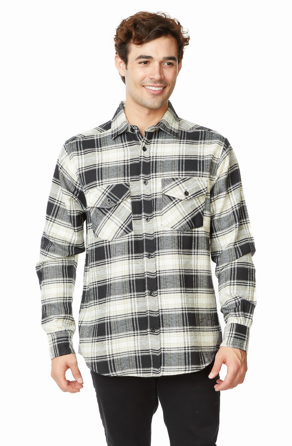 PLAID FLANNEL SHIRT DoubleStitched Hemming