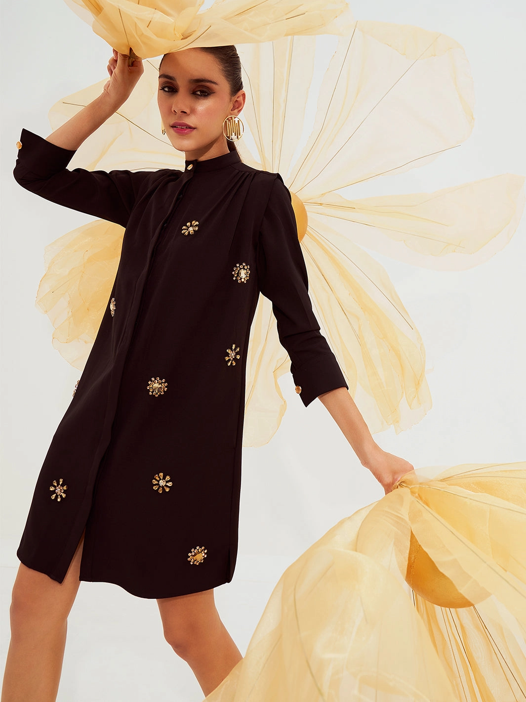 Comfortable Shape Starry Night Short Dress