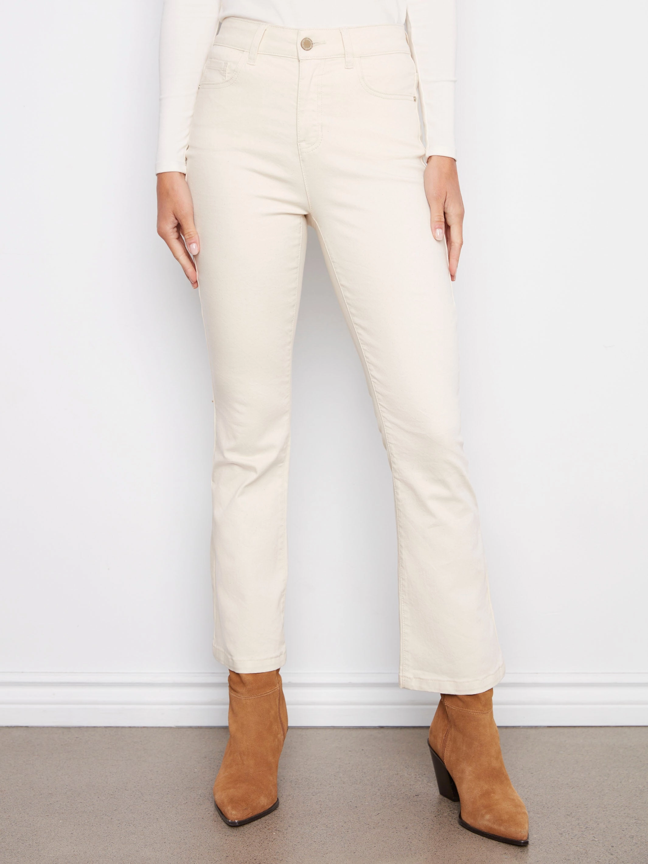 Base Attire Bootcut Stretch Twill Pants - Natural