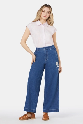 Irene Emb Jean Light material