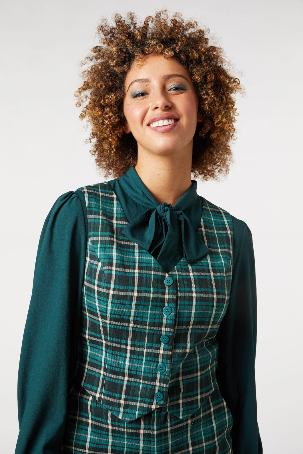 Minimalist Aesthetic Amber Check Vest