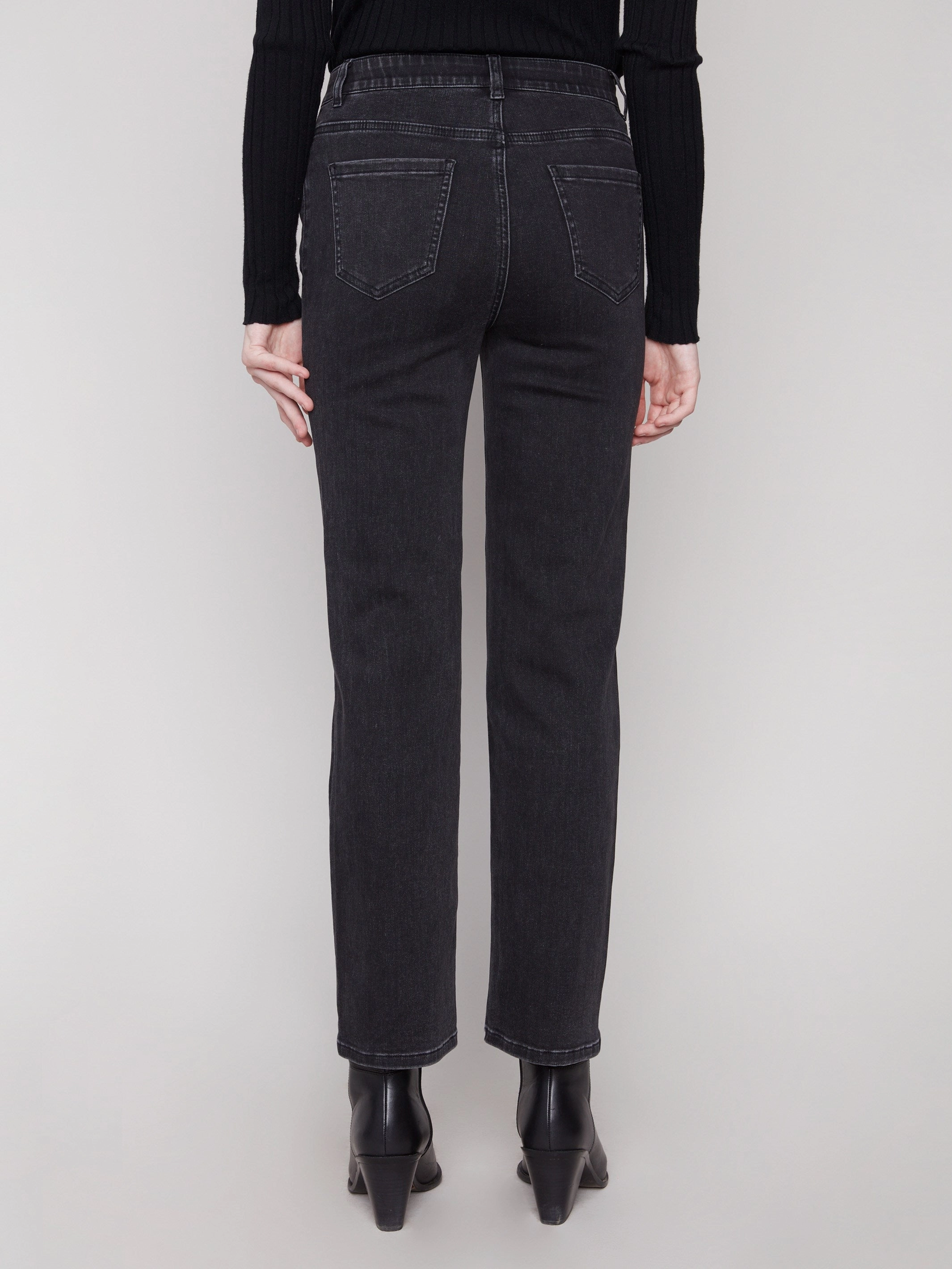 Fashion friendly Street Approved Straight Leg Jeans - Charcoal