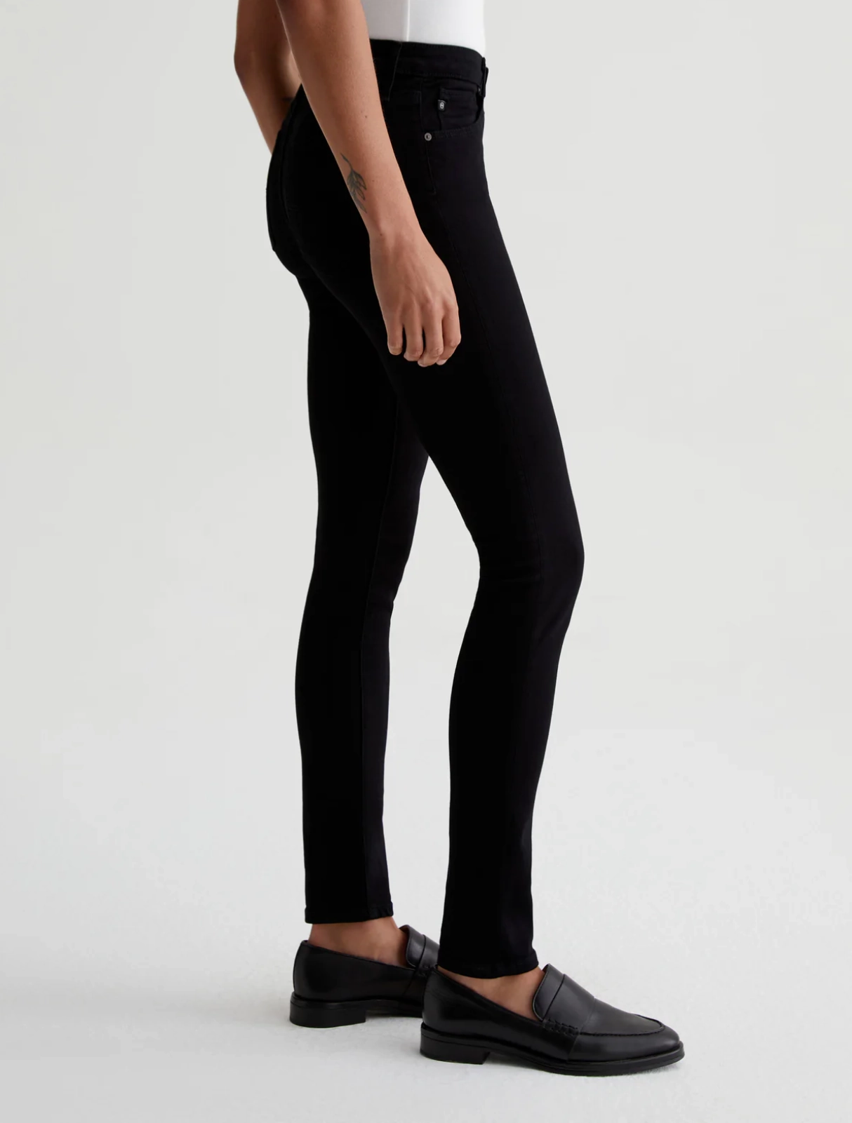 PRIMA MID RISE SLIM IN SUPER BLACK Premium Party Look Casual Luxury Winter Warmth