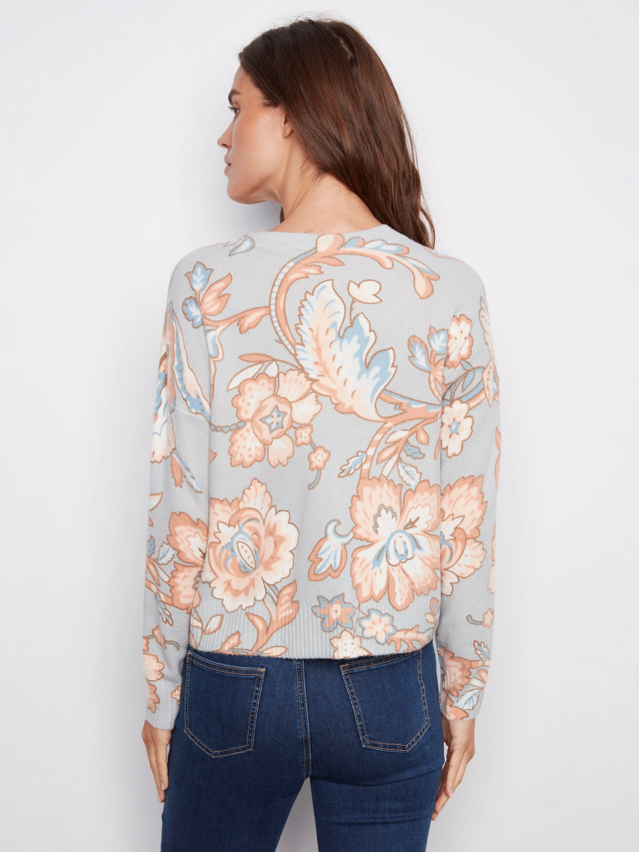 Printed Crew Neck Sweater - Baroque Fitness