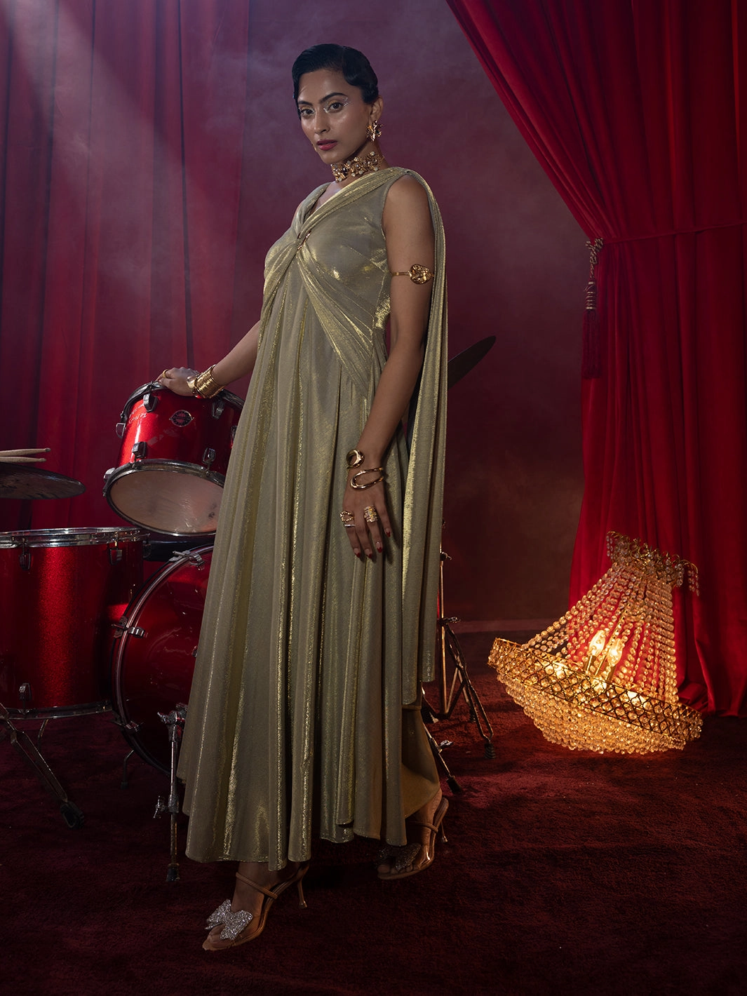 Donatella Golden Glow Evening Gown Flawless Construction