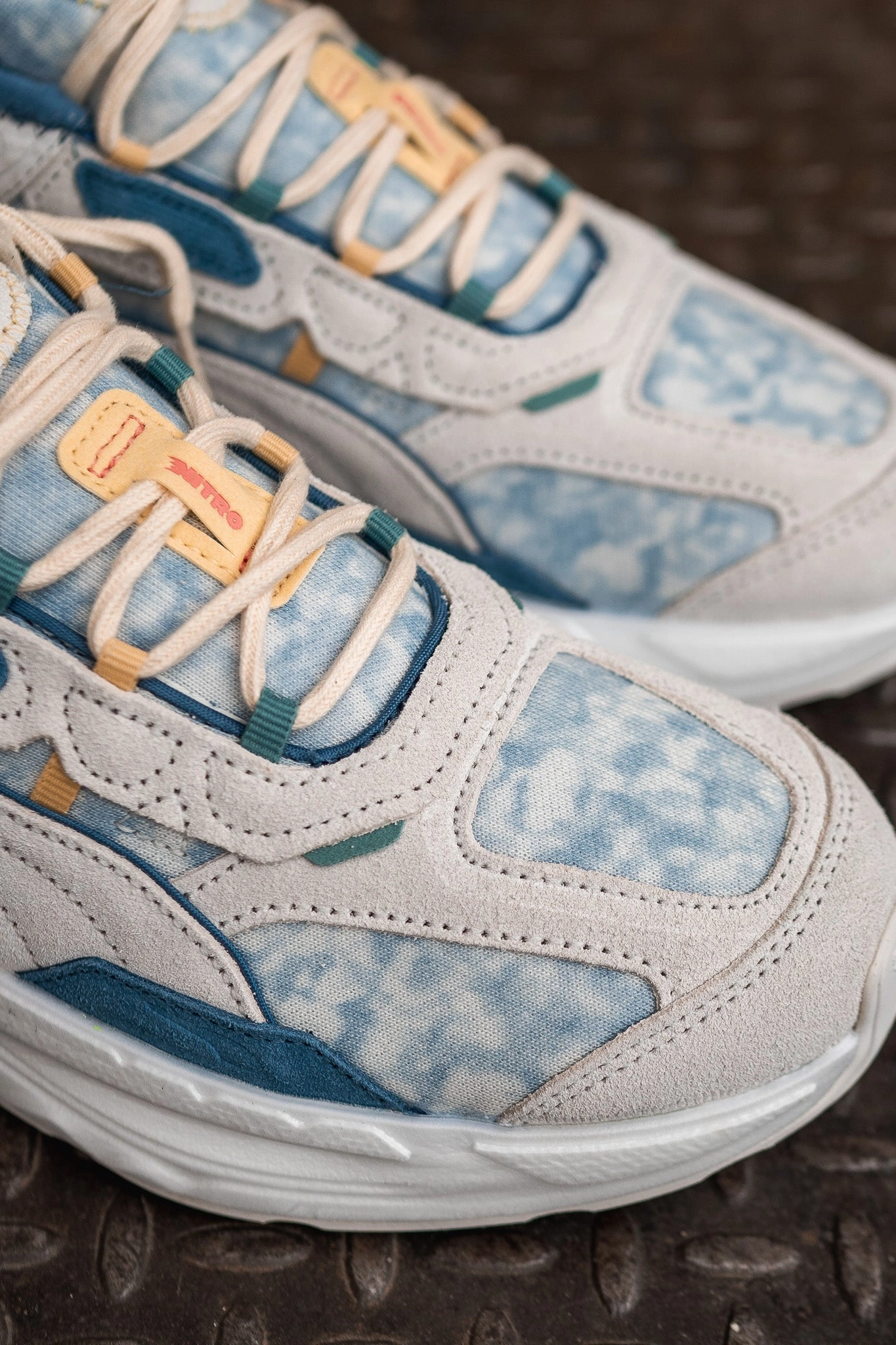 Men's Puma Extent Nitro RE:ESCAPE (Vapor Gray/Deep Dive) Sneaker Brands Stretch Knit Upper