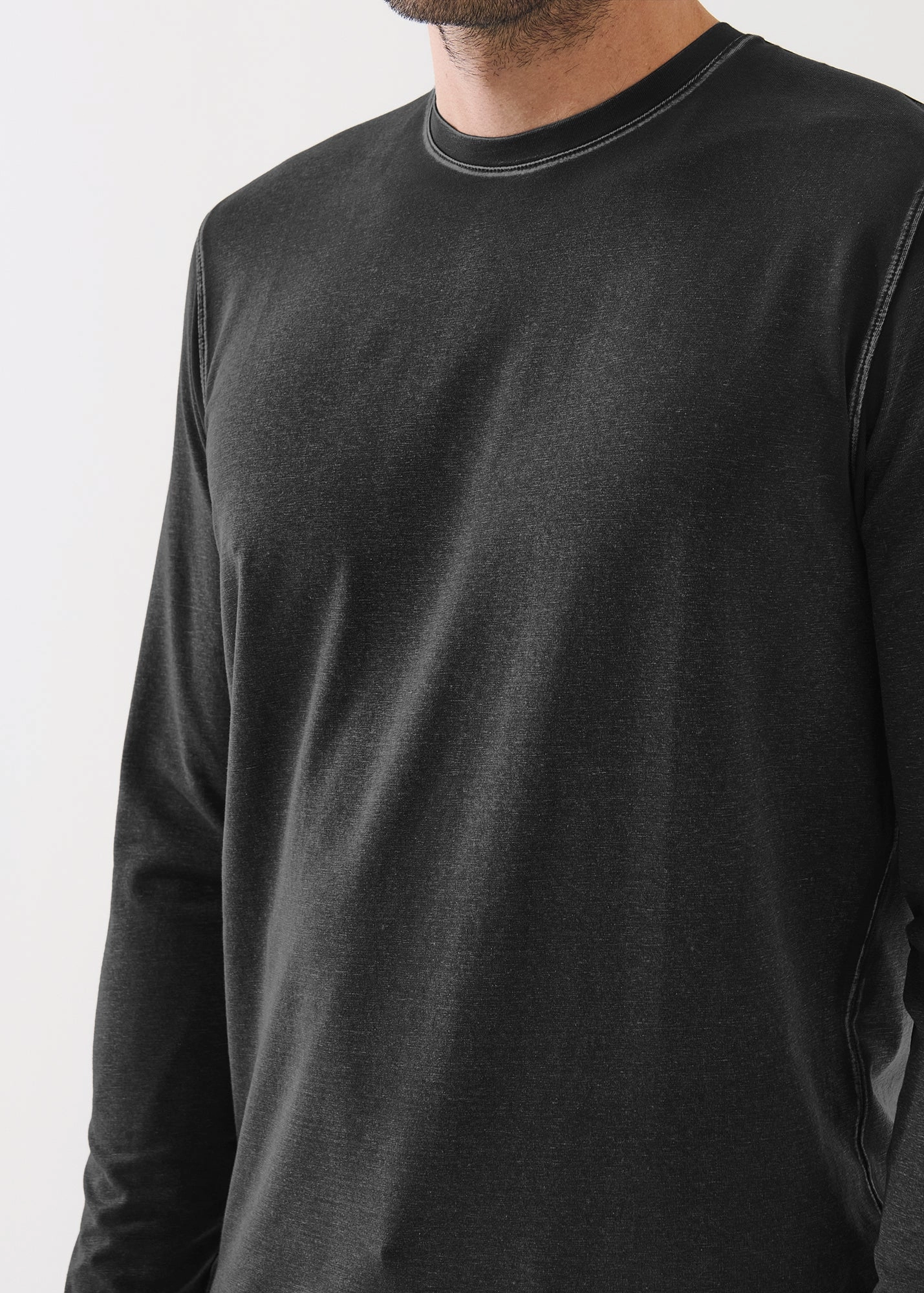 LONG SLEEVE PIMA VINTAGE CREW TEE Casual Style World Edge