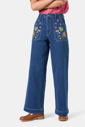 Native Embroidered Denim Jean Outfit Ideas