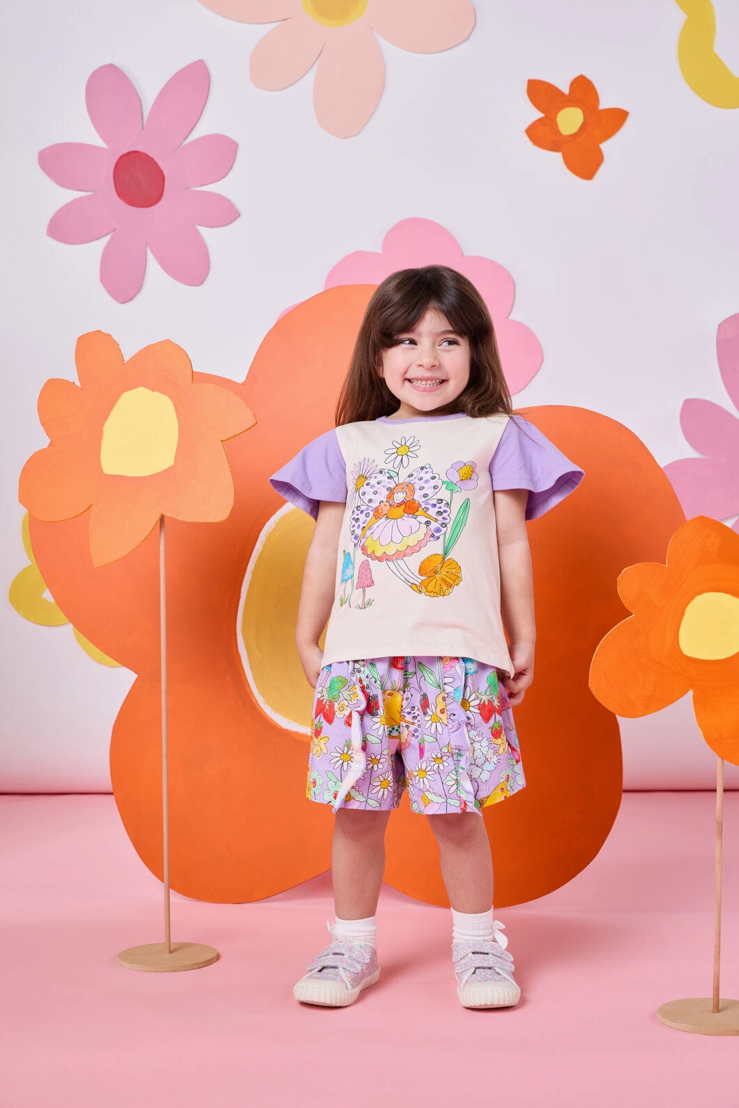 V neck elegance Fairy Garden Kids Tee