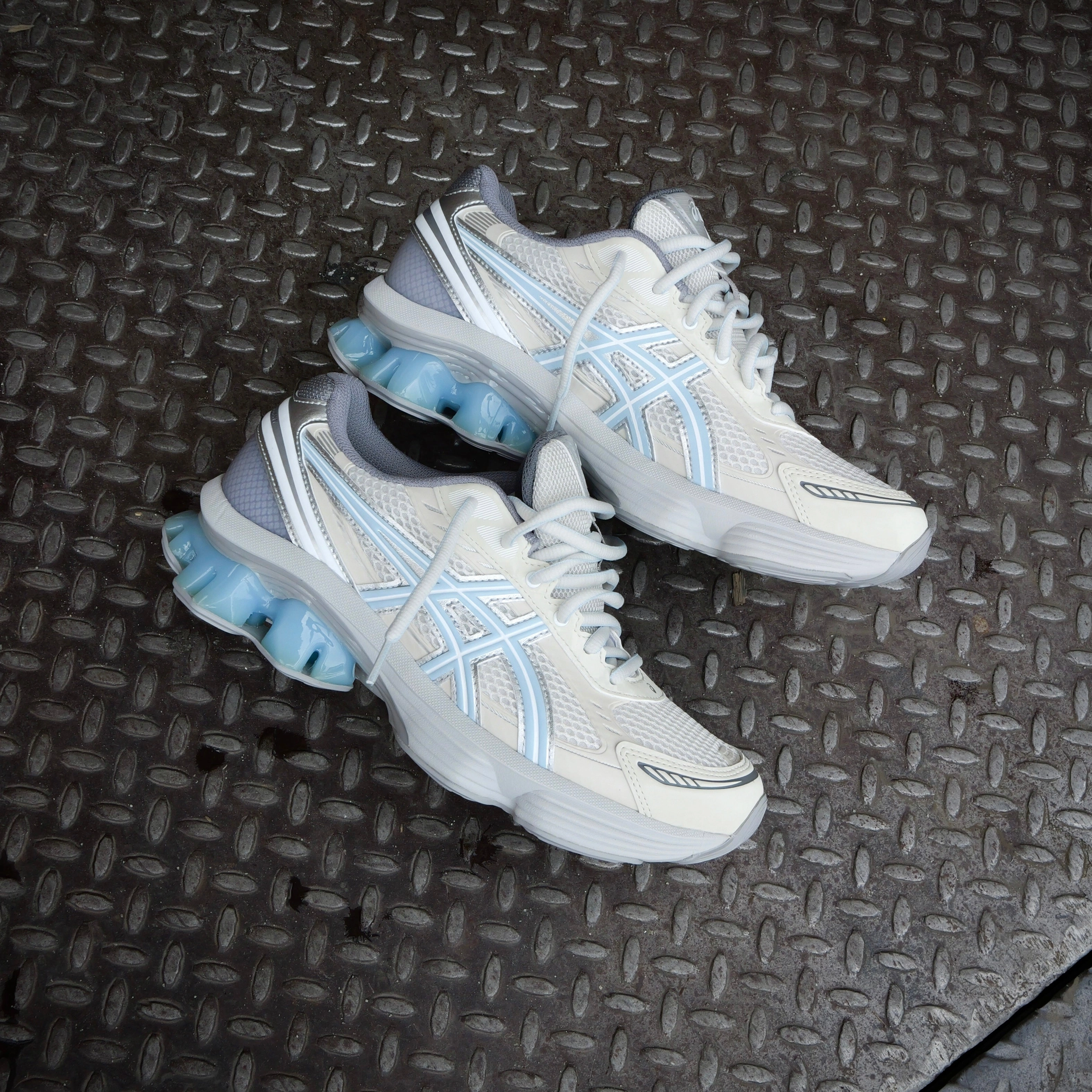 Mens Asics x EMMI Gel-Kinetic Fluent (Cream/Soft Sky) CasualWear