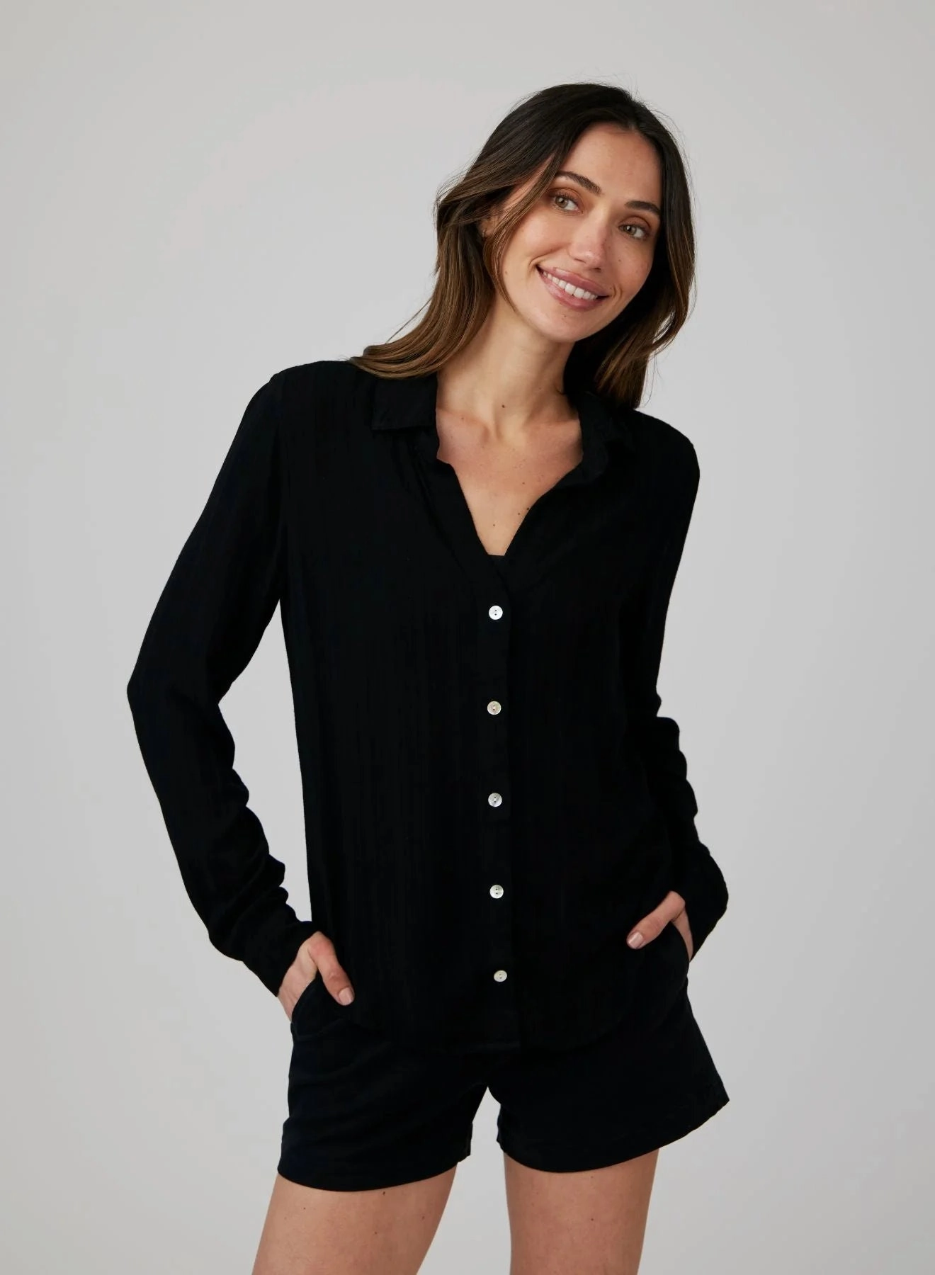 BASKET WEAVE STRIPE CLASSIC BUTTON DOWN SHIRT ReinforcedArmholes