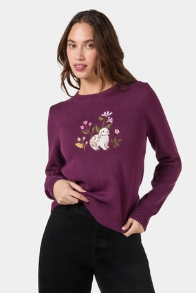 Sleek Fit Rabbit Embroidered Jumper