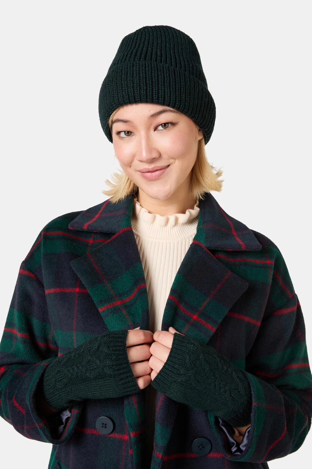Comfy chic Classic Knit Dark Teal Rib Beanie