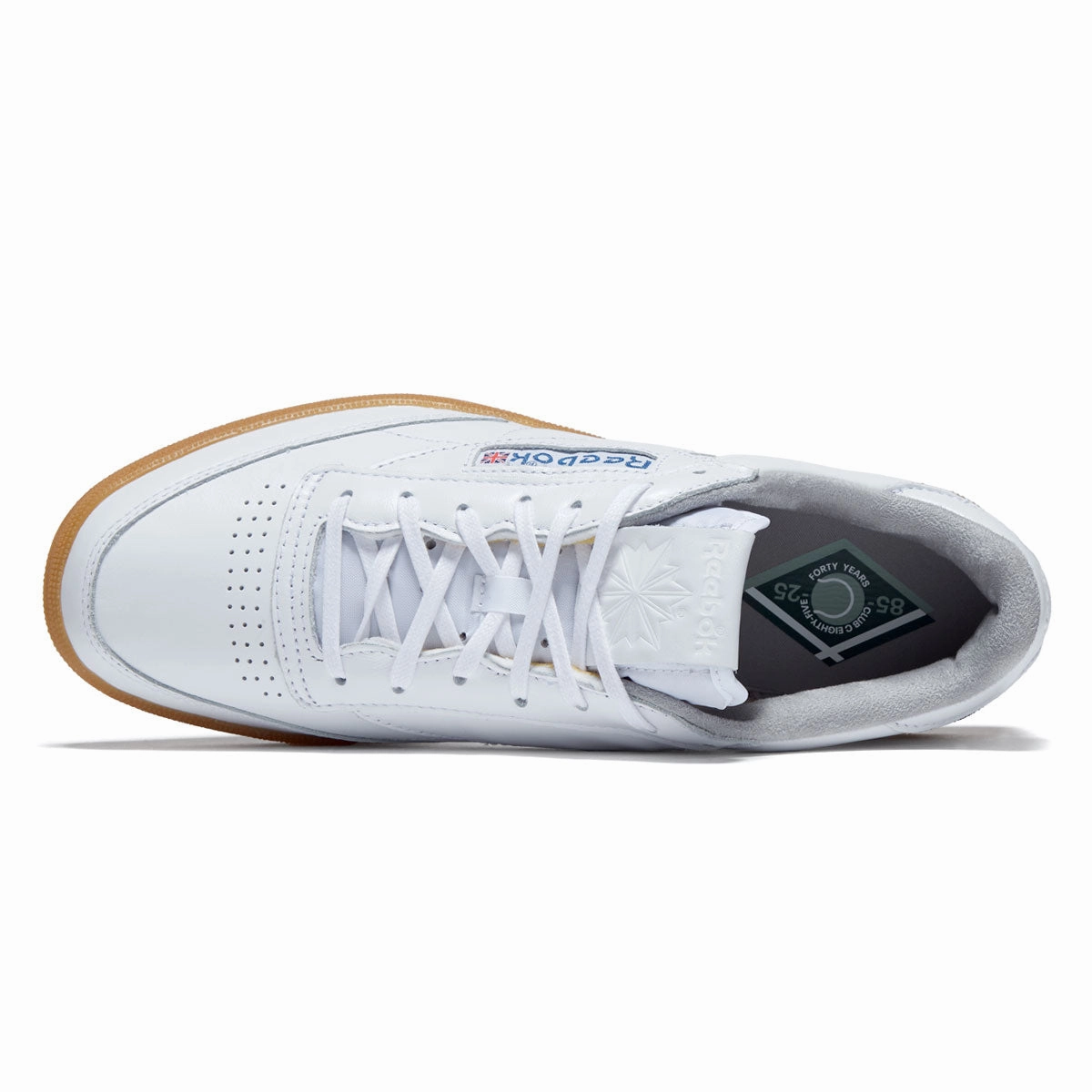Reebok Club C 85 Vintage Shoes - Ftwr White/Grey2/Gum All-Weather Comfort Hygroscopic Fiber Blend
