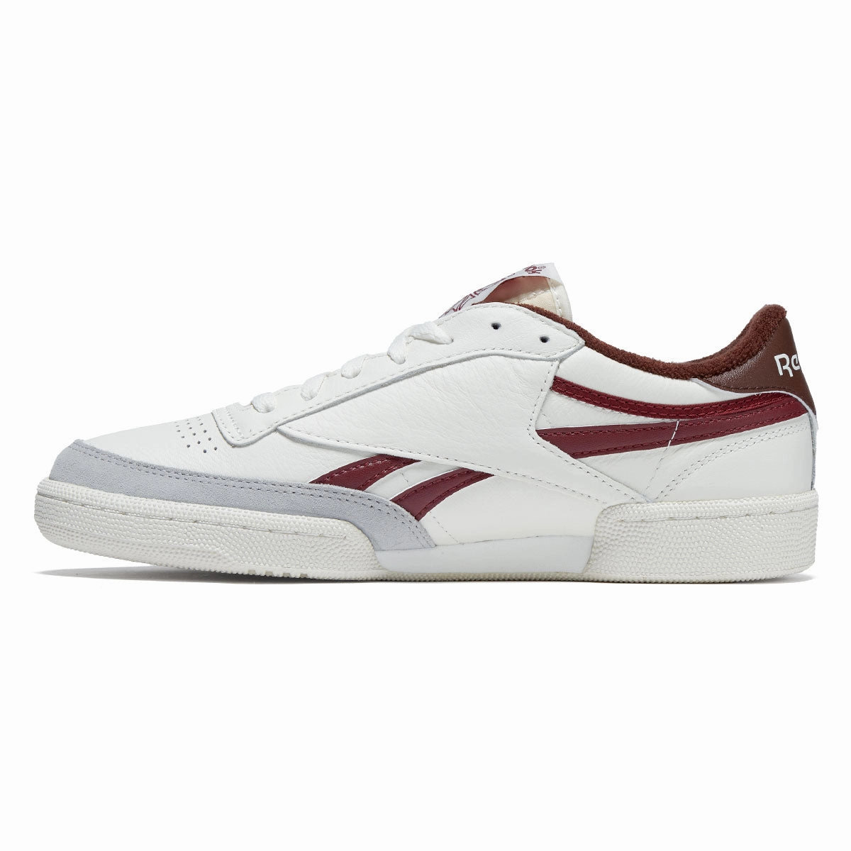 Reebok Club C Revenge Vintage Shoes - Chalk/Burgundy/Grey Midsole Foam Odor Resistant