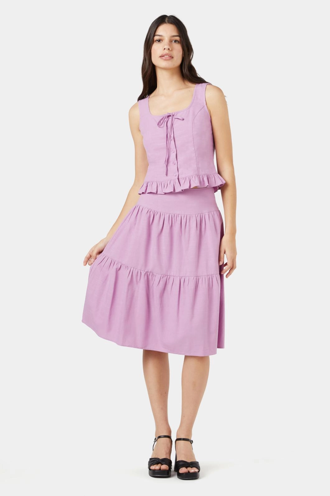 Outfit Lookbook Wrap Closure Leisel Skirt