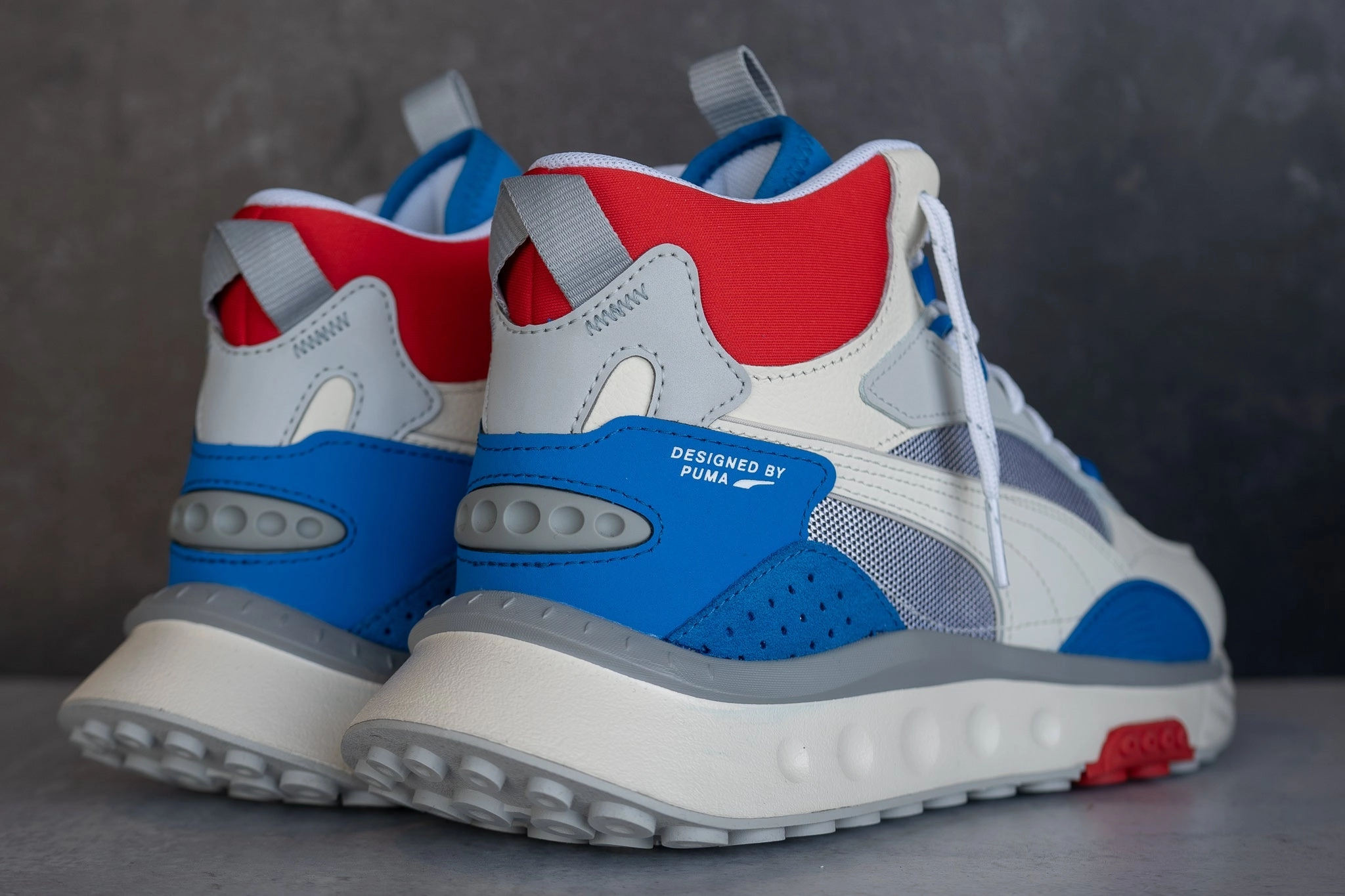 Puma Wild Rider Mid WS (Ivory Glow/Future Blue) Ankle Hugging Collar Bounce Back Foam