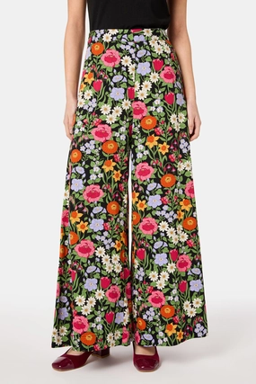 Floral Field Palazzo Pant Everyday Neutral