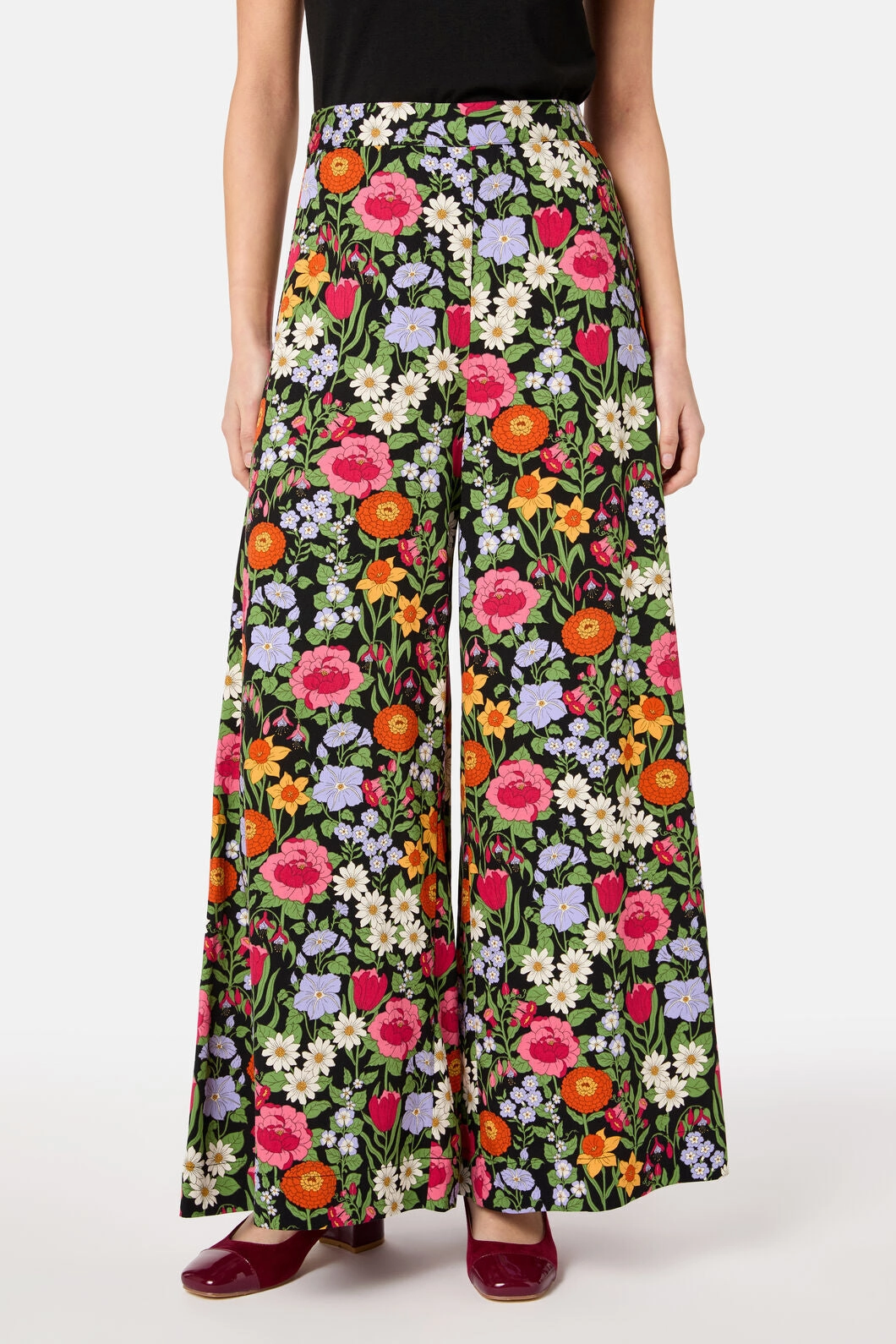 City Walk Casual Friday Floral Field Palazzo Pant