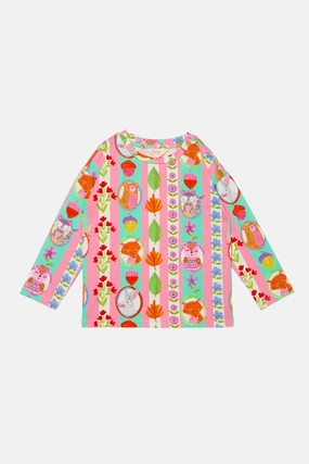 Woodland Stripe Kids LS Tee Light and Breathable