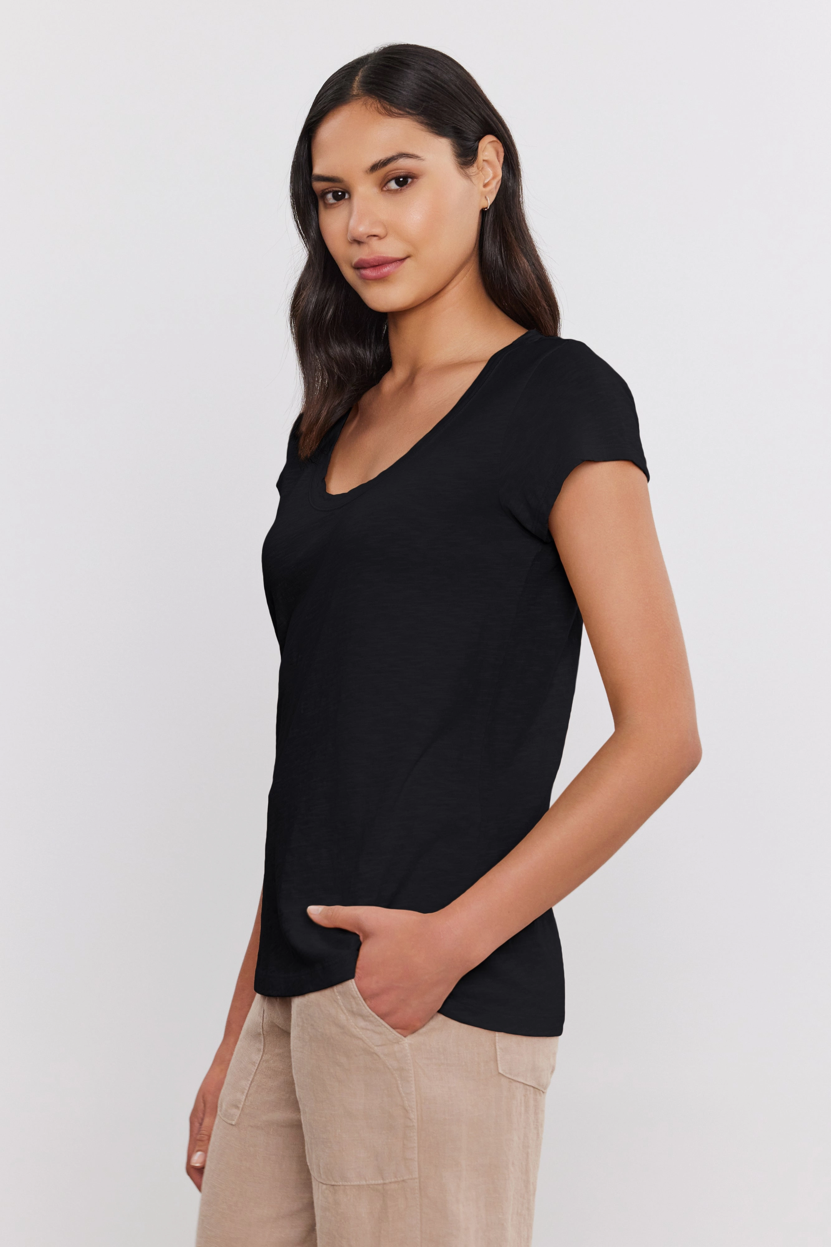 KATIE CITY SLUB SCOOP TEE CompressionEnhanced