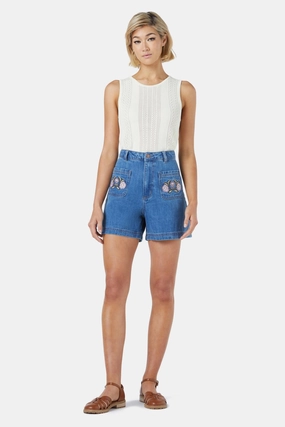 Wedding guest Multi Purpose Fabric Renata Emb Short