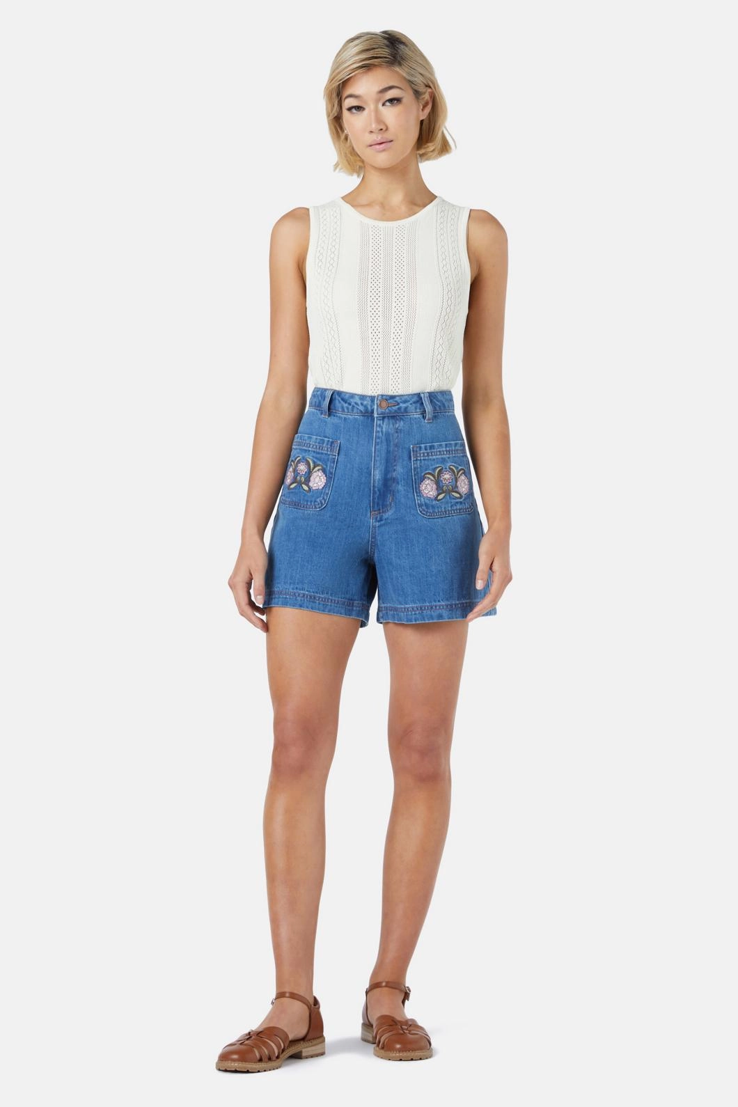 Renata Emb Short Adjustable drawstring Bold Edge