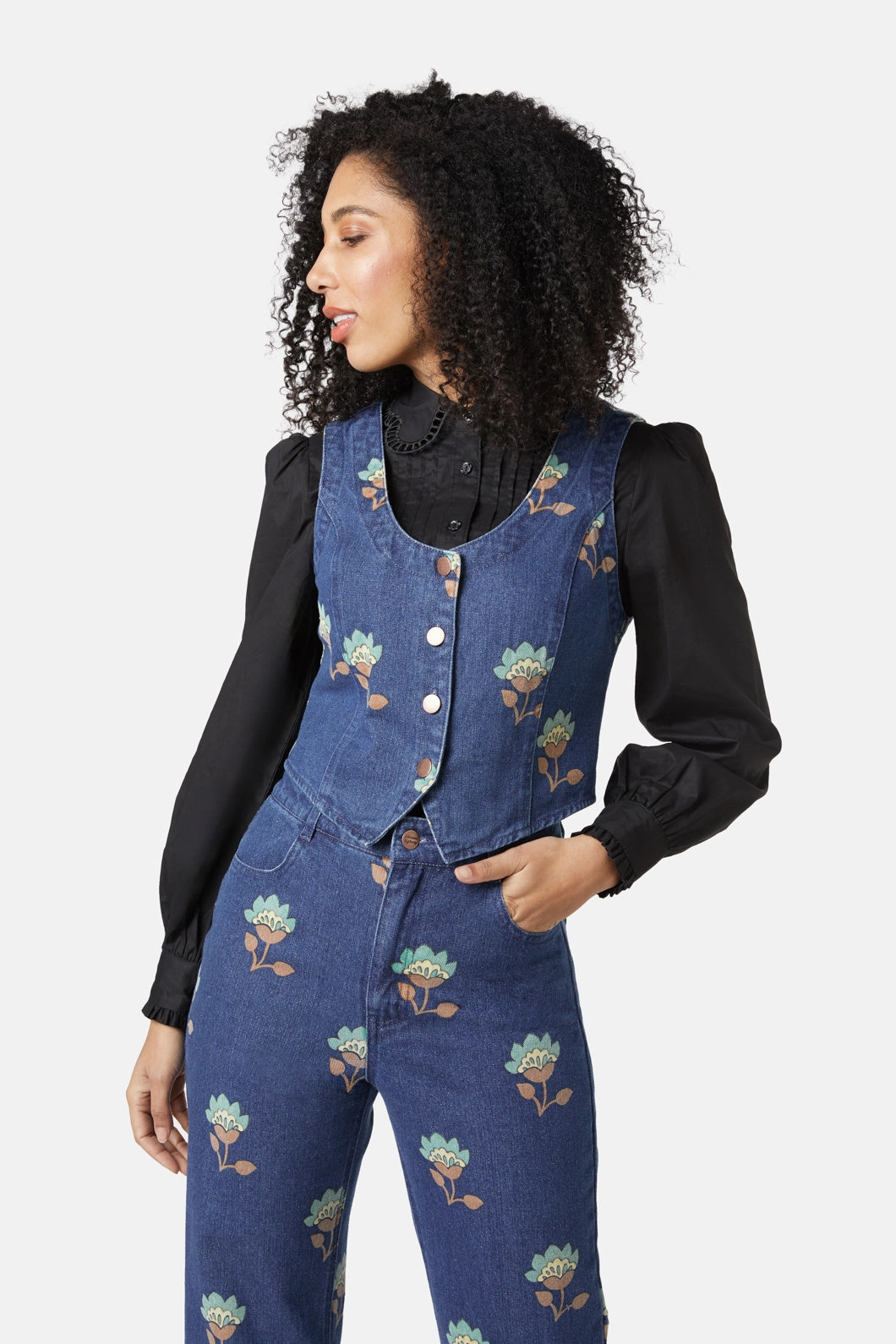 Urban Fit Look Retro Flora Vest