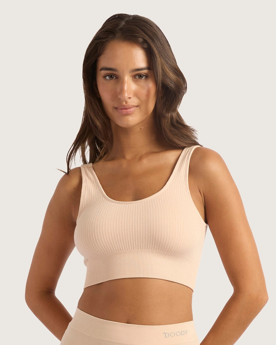 Ribbed Seamfree Crop - Shell Heat-sealed seams Flexible Comfort