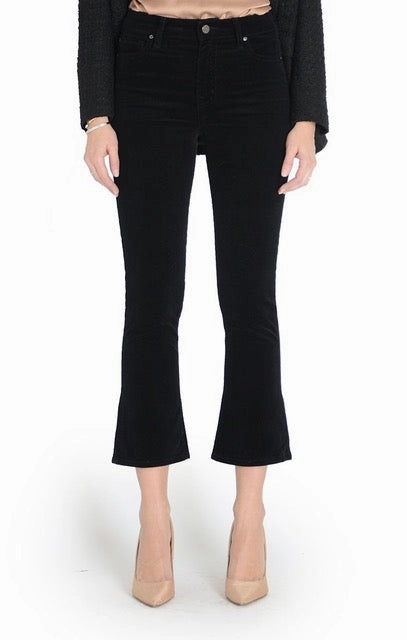 JUNIPER CROP FLARE IN MIDNIGHT BABY CORD NonRestrictive Fit