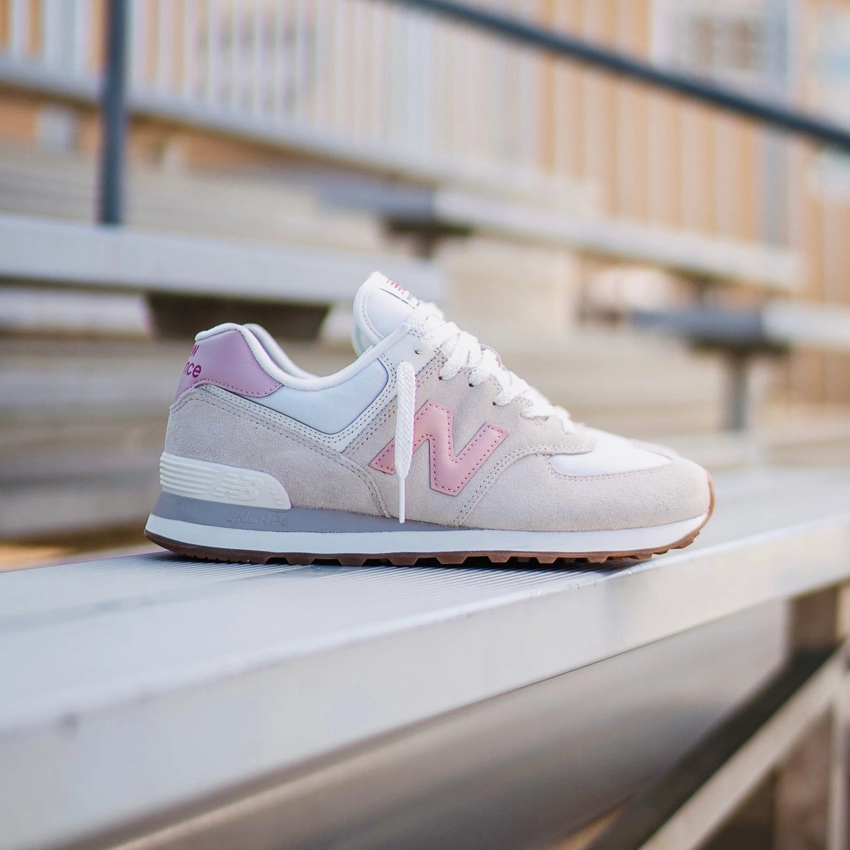 Heel Clip Mens New Balance 574 (White/Pink) - U574RE2