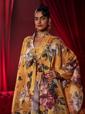 Rose Tiara Floral Bell Bottom Pants Elegant knee-length dress