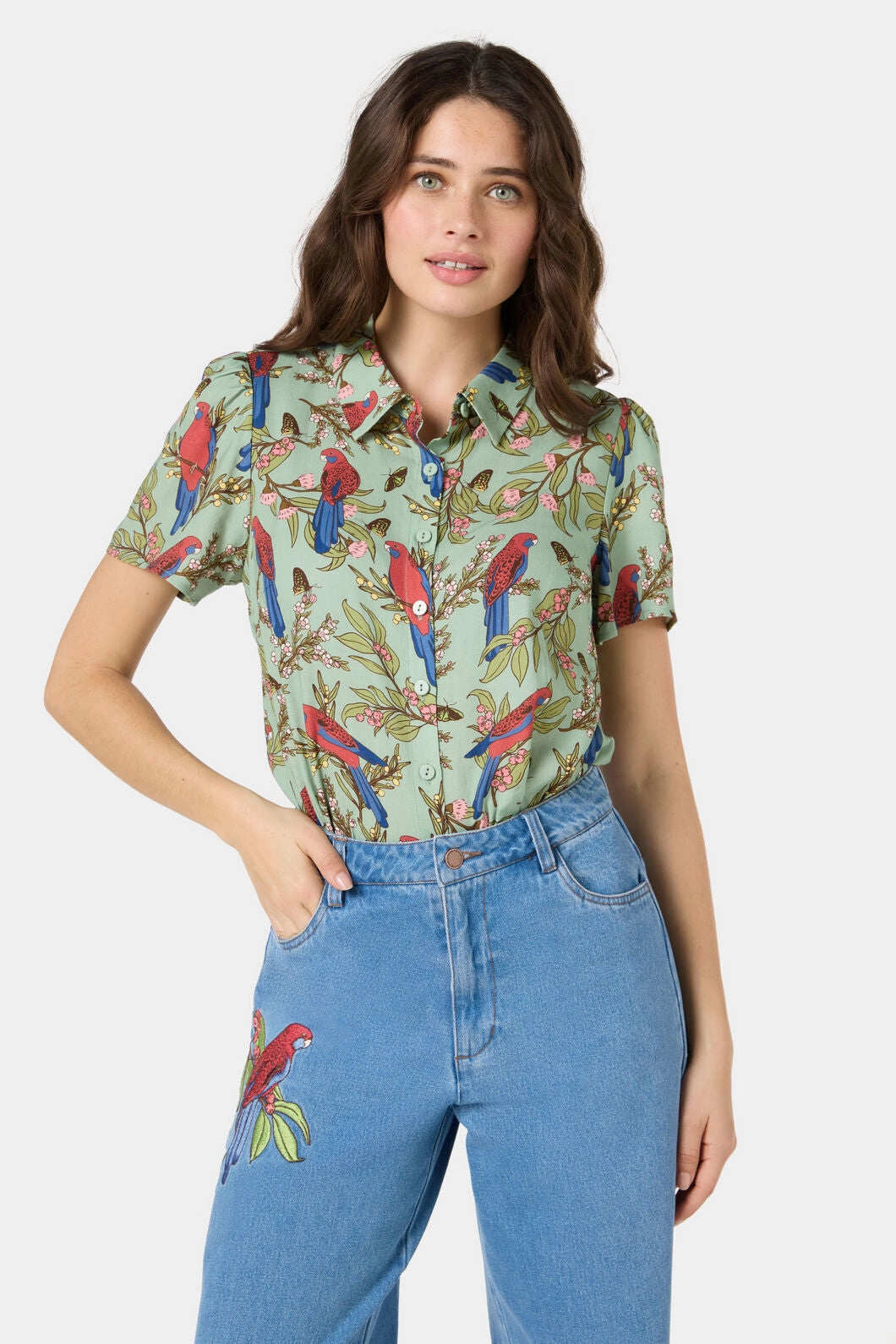 Rosella Short Sleeve Blouse EthicallySourced Anti Microbial Lining