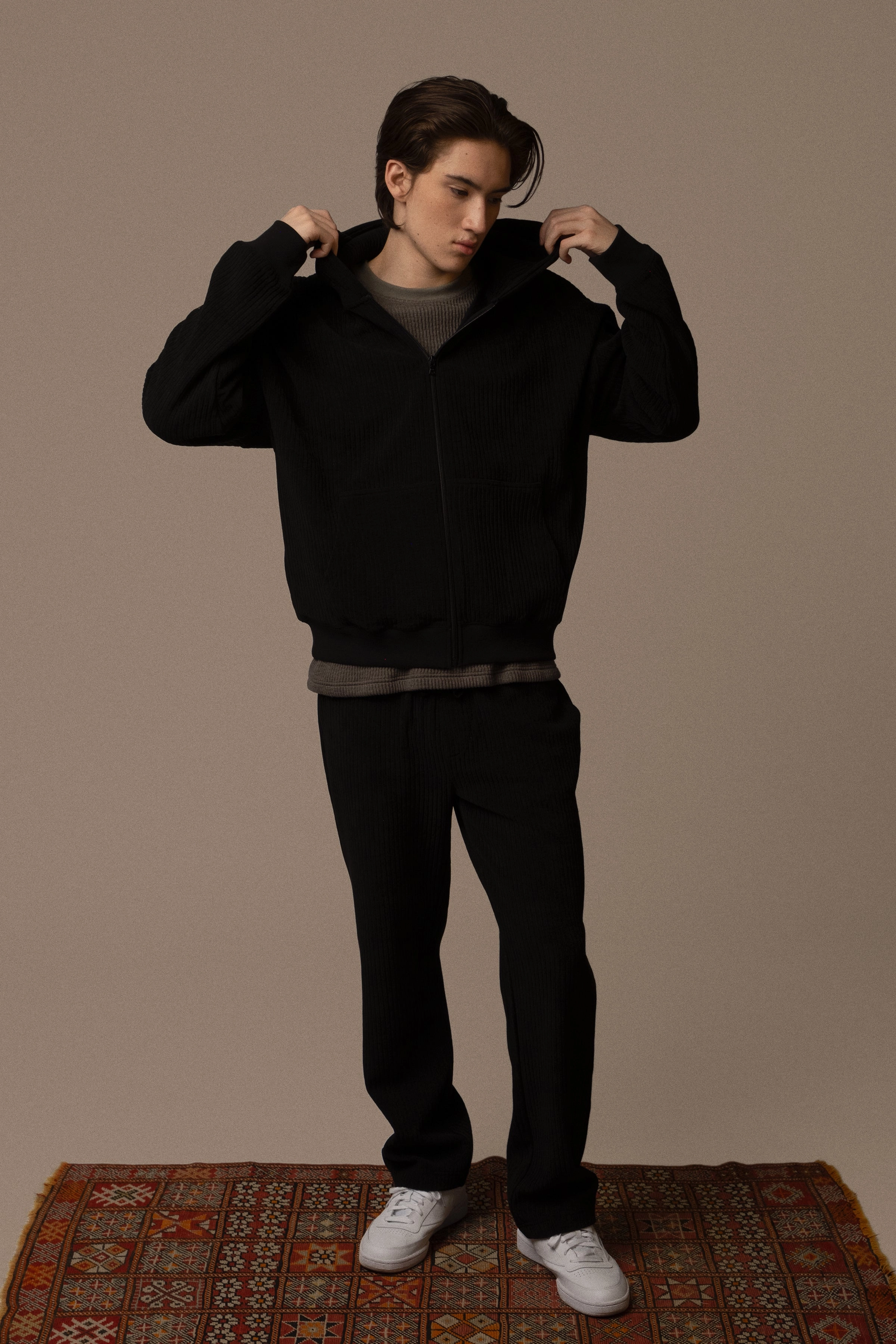 QuickDry Effortless Design KNITTED ZIP HOODIE