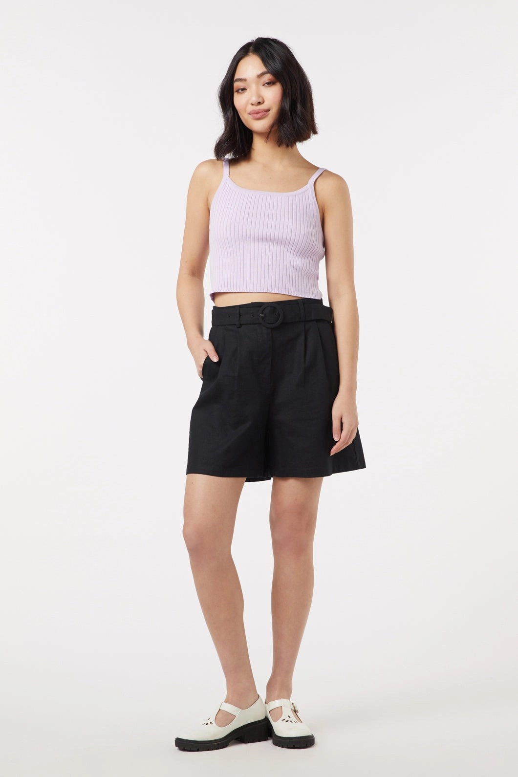 Sabrina Short Stretch Material Simple Outfit