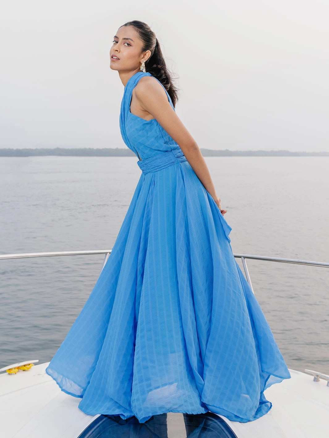 Santorini Gown Timeless Cut High low hem