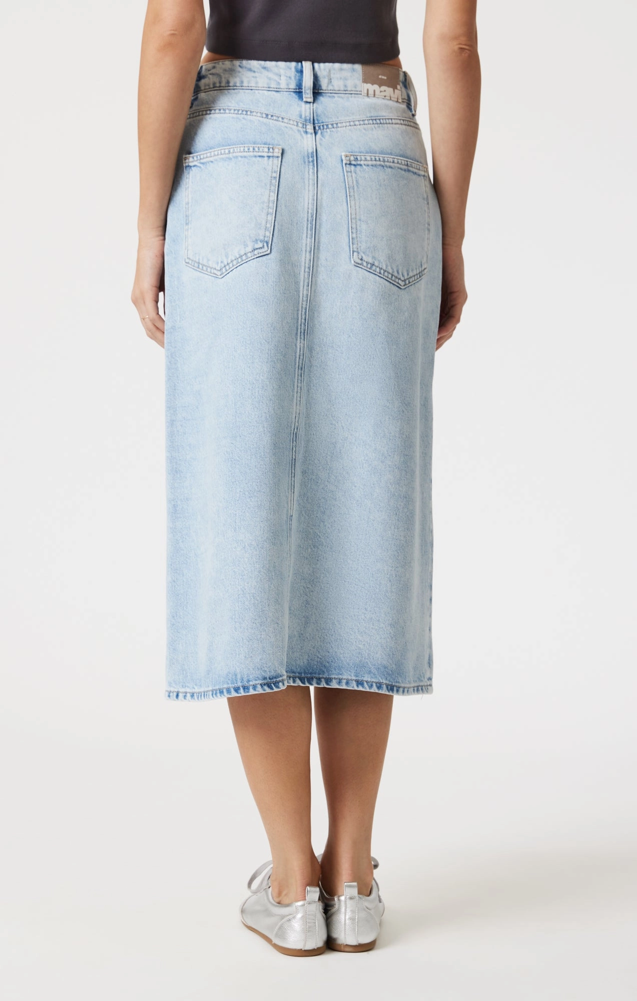 SAVINA BLEACHED DENIM SKIRT Warm Outerwear