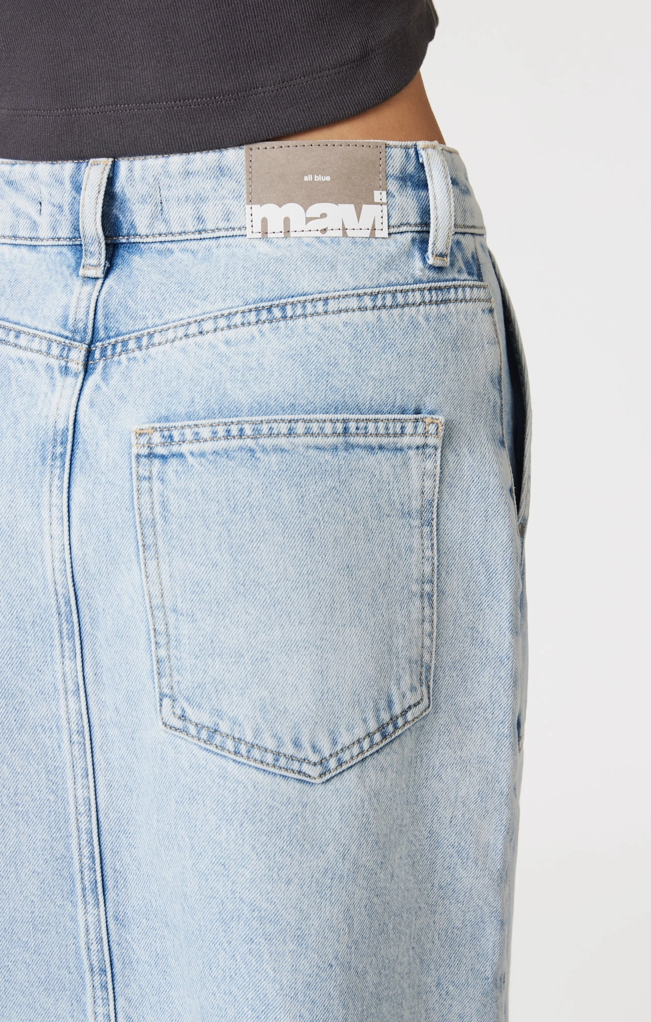 SAVINA BLEACHED DENIM SKIRT Lake Mood AntiStaticTechnology