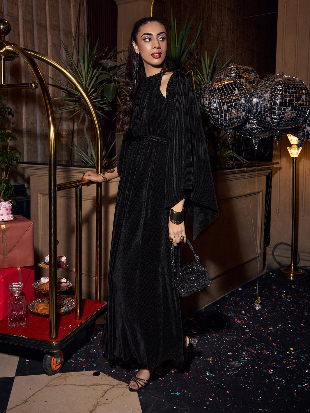 Fashion-forward day dress Delicate Details Seeah Pleated Jumpsuit with Braids