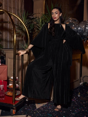 Asymmetrical hem Hand-Wash Seeah Pleated Jumpsuit with Braids