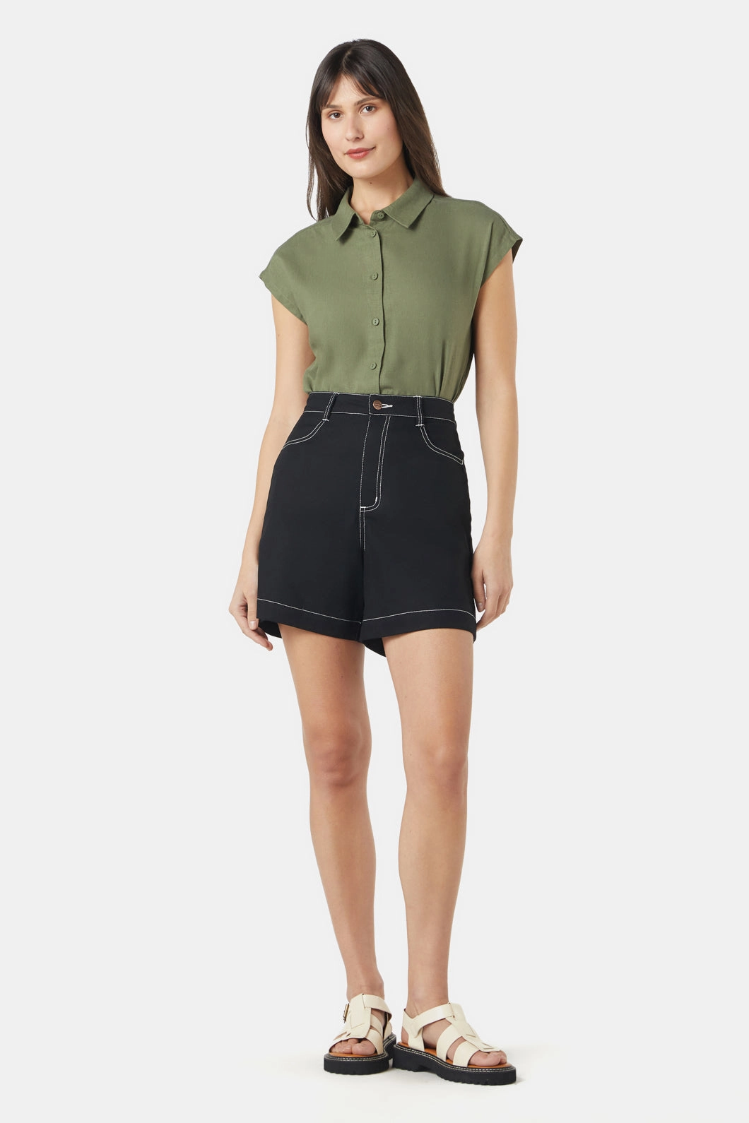 Side Pockets Natural Mood Shayla Short