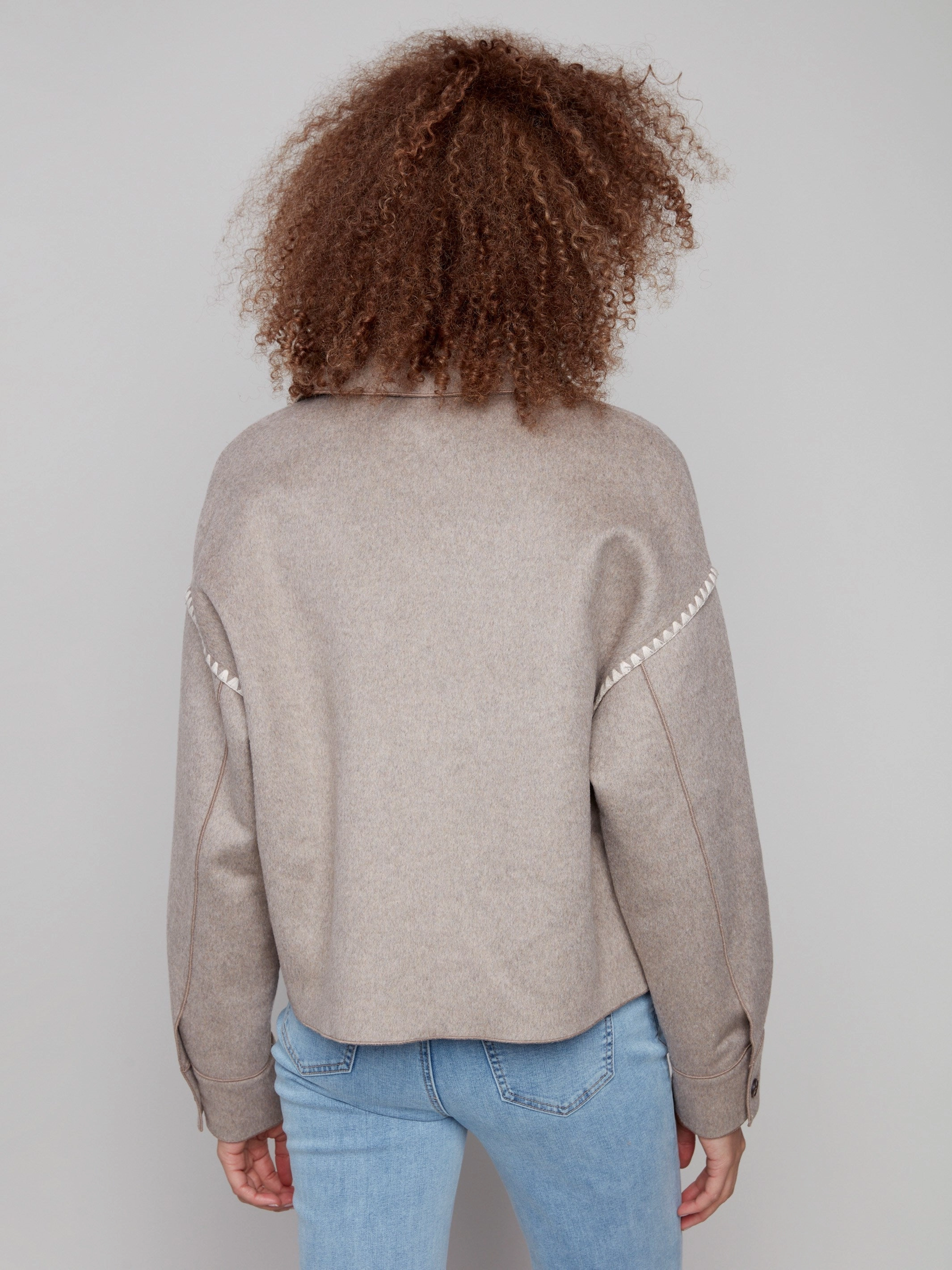 Top Guard Short Double-Faced Wool Jacket - Heather Oatmeal