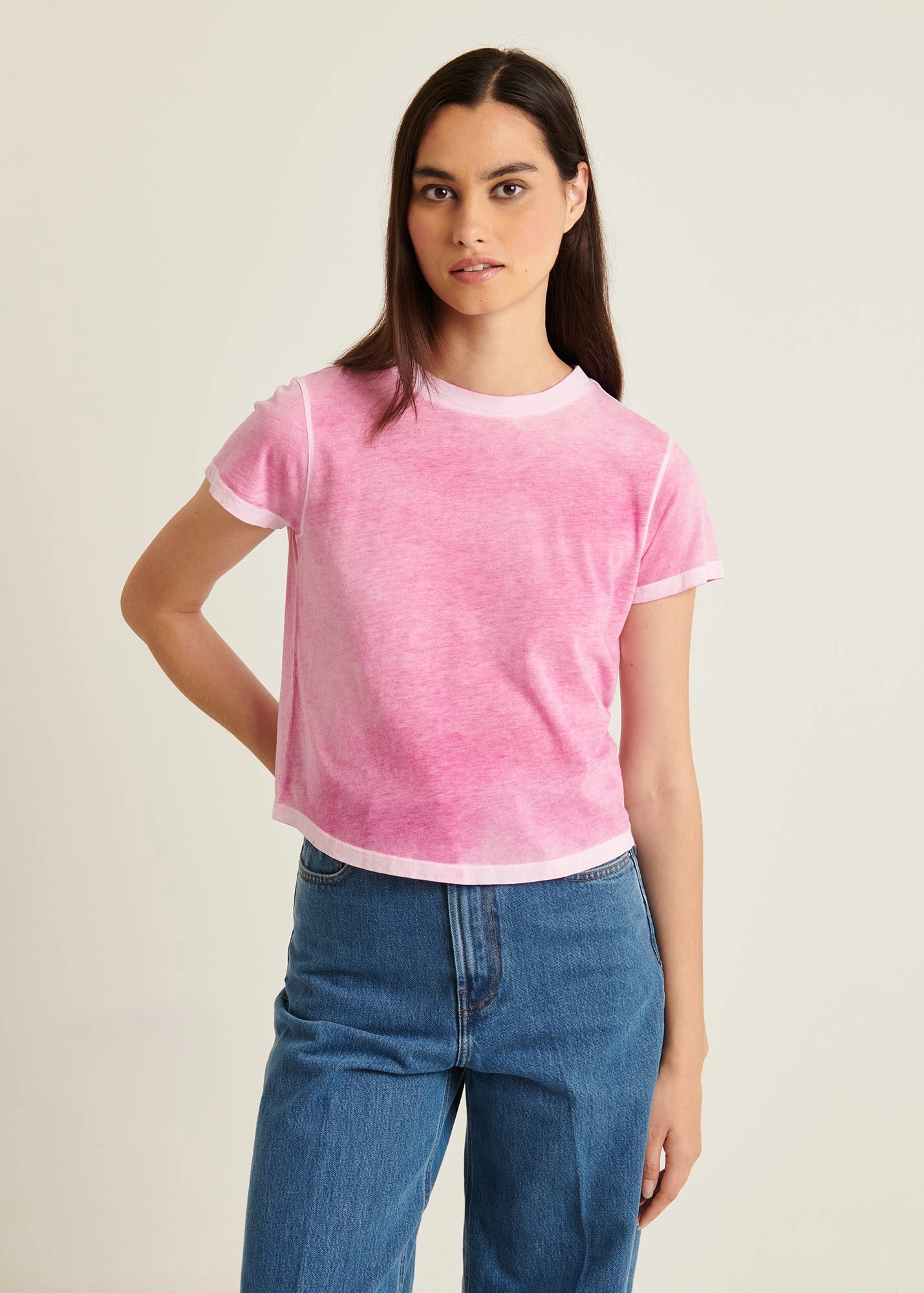 SHORT SLEEVE PIMA CLASSIC REVERSE SPRAY CREW TEE WaterRepellent Coating