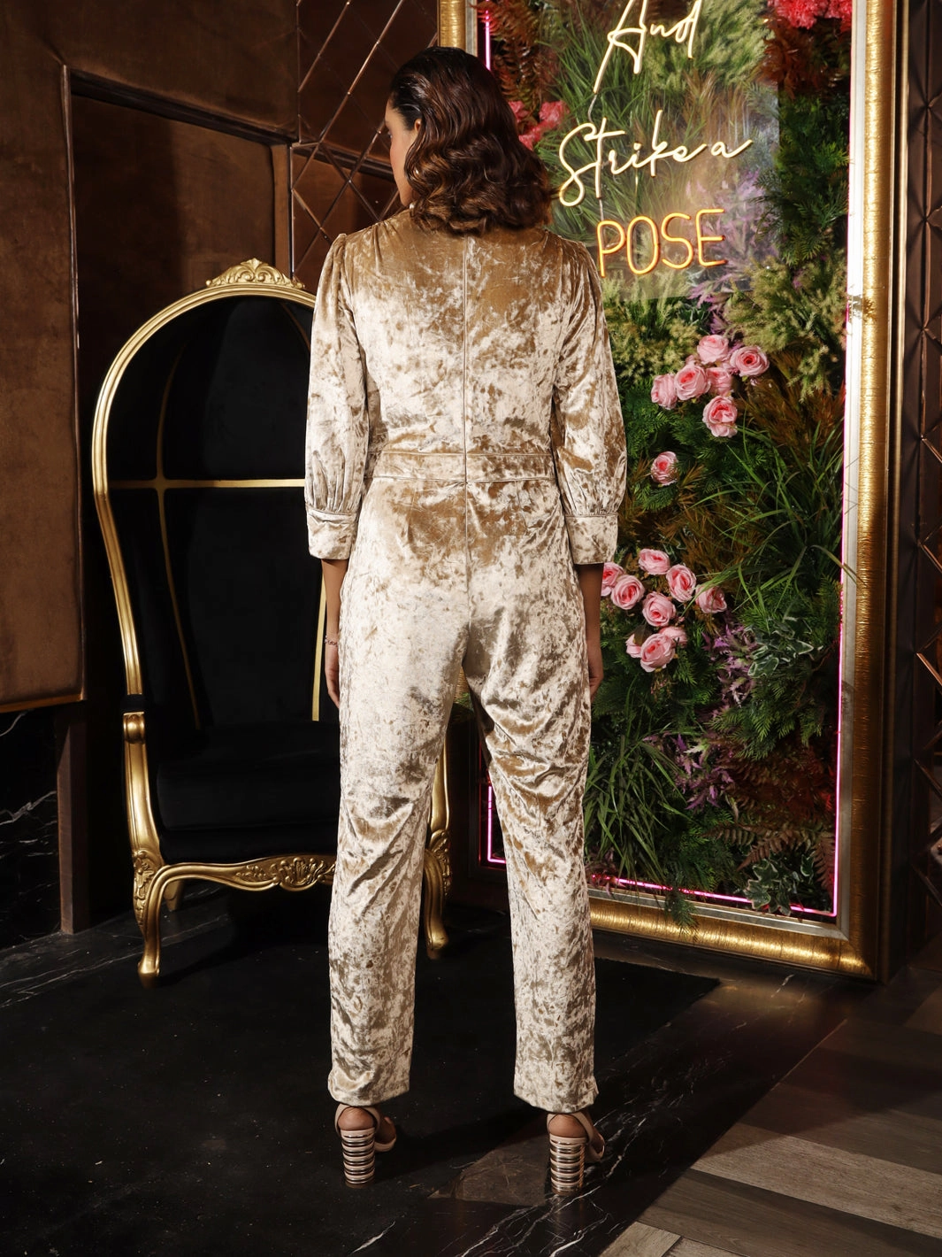 Casual Lines Gold Digger Jumpsuit